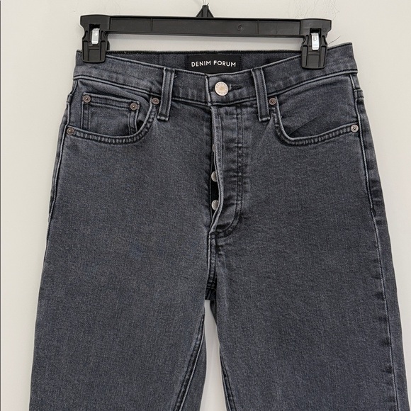 Aritzia Denim Forum The Arlo High Rise Straight Jeans in Black Size 25 - Picture 3 of 7